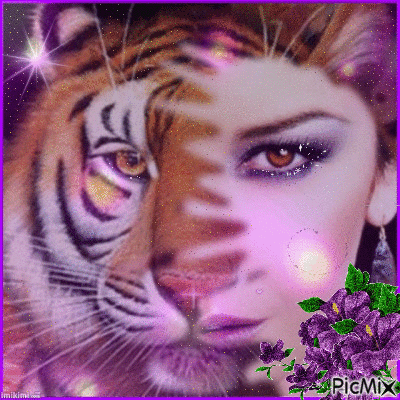 Tiger Lady! - GIF animasi gratis