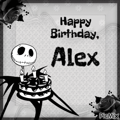 Happy Birthday, Alex - Animovaný GIF zadarmo