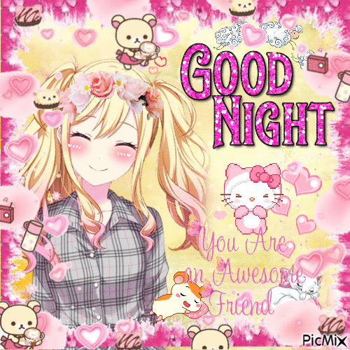 saki good night - Ilmainen animoitu GIF