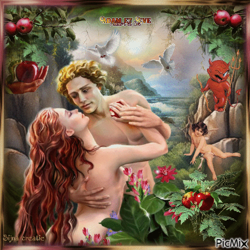 Adam and Eve - GIF animé gratuit