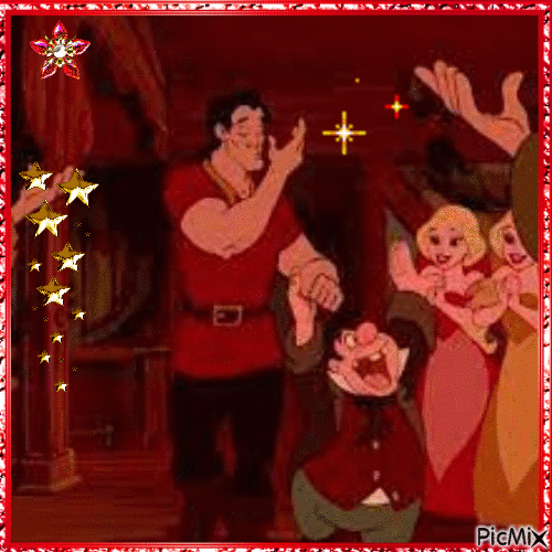 Gaston & LeFou - Animovaný GIF zadarmo