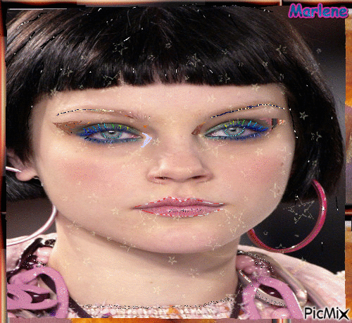 Portrait Woman Colors Deco Glitter Glamour - 免费动画 GIF