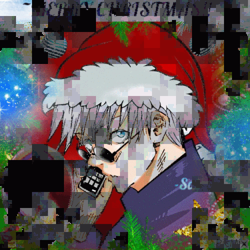 Satoru Gojo Christmas - Δωρεάν κινούμενο GIF
