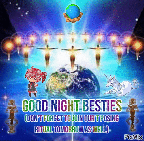 good night besties - GIF animado gratis