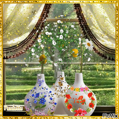 vases décorés - GIF animé gratuit