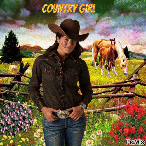 Country girl - Free animated GIF