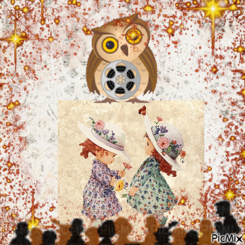 Owl's cinema - Nemokamas animacinis gif