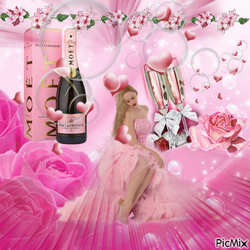 Pink Champagne - Ingyenes animált GIF