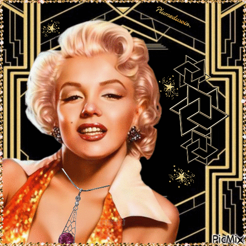 Art déco Marilyn. - GIF animé gratuit