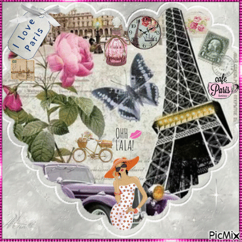 I Love Paris! - Darmowy animowany GIF