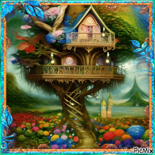 Cabane dans un arbre - Fantasy...concours - kostenlos png
