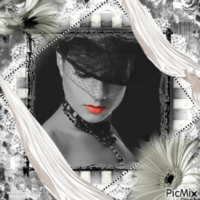 glamour blk and white - GIF animate gratis