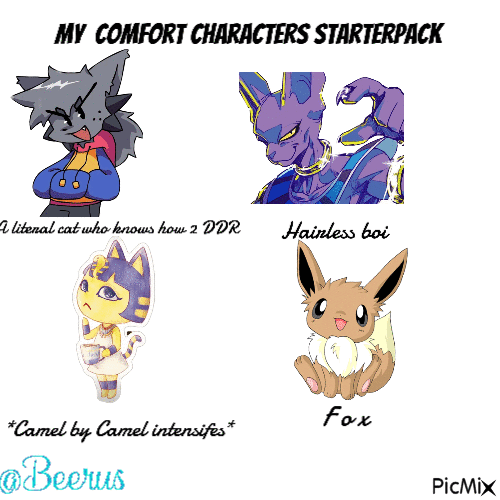 My comfort characters starterpack - Free animated GIF