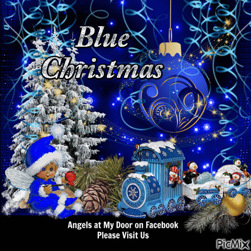 Blue Christmas - Animovaný GIF zadarmo