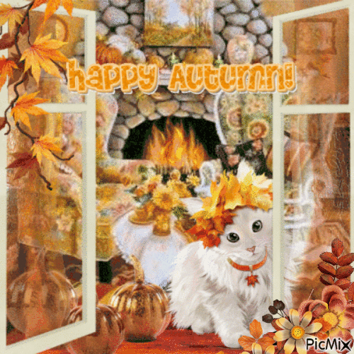 Autumn Deco Room - Gratis animeret GIF