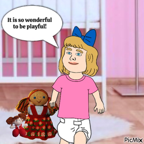 Baby talking about being playful - Free PNG