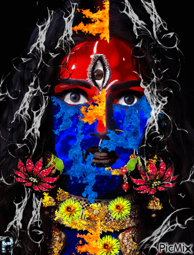индийская богиня - GIF animé gratuit