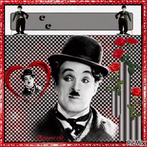 Charlie Chaplin - GIF animé gratuit