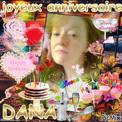 anniversaire de dana - Darmowy animowany GIF