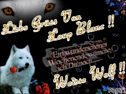 Liebe gruss von loup blanc !! - Bezmaksas animēts GIF