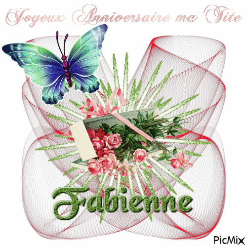 Joyeux Anniversaire ma Tite Fabienne - Δωρεάν κινούμενο GIF