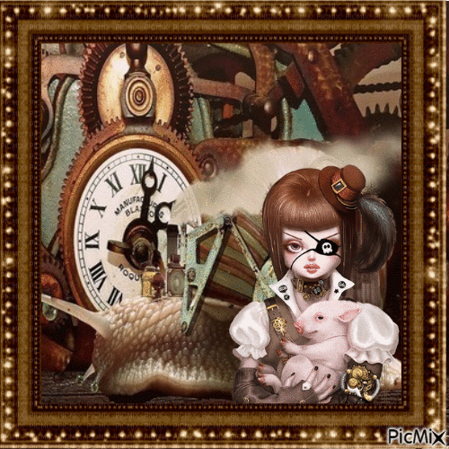 PETITE FILLE STEAMPUNK - Free animated GIF