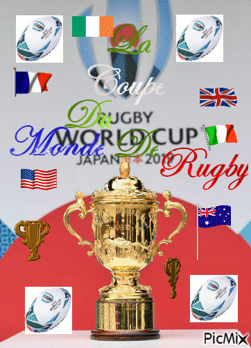 La coupe du monde de rugby - Free animated GIF