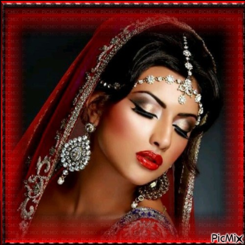 Portrait d'une beauté indienne. - png gratis