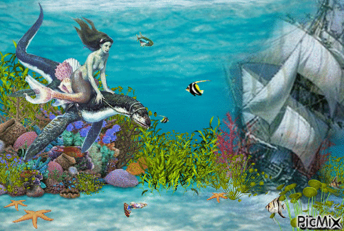 Sous l'océan - GIF animado grátis
