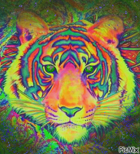 Tigerdelic (JIGGURL_PIXMIXR) - Besplatni animirani GIF