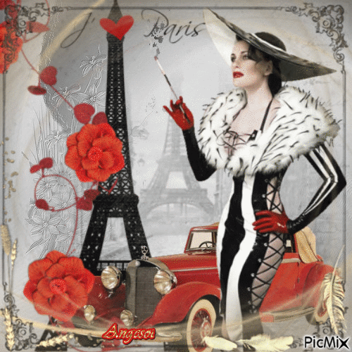 Le chic glamour à Paris - GIF animé gratuit