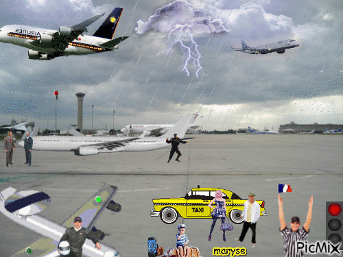 aeroport - Darmowy animowany GIF