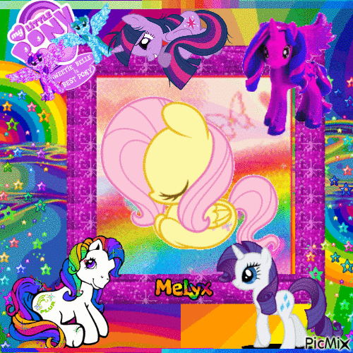 My little Pony rainbow - Gratis animerad GIF