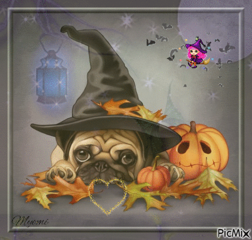 chien halloween - Gratis animerad GIF