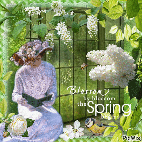 Blossom by blossom the Spring begins - Бесплатный анимированный гифка