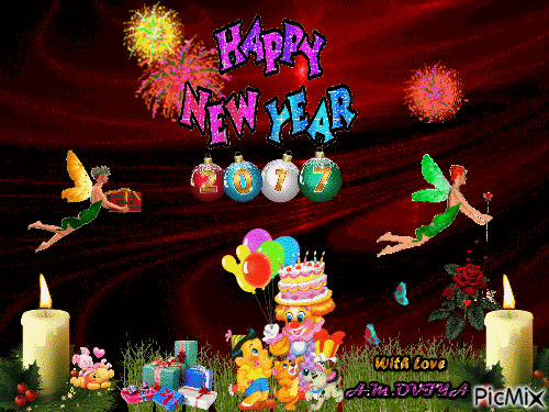 NEW YEAR 2017 - Ücretsiz animasyonlu GIF