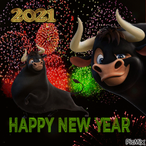 2021 - год быка - Zdarma animovaný GIF