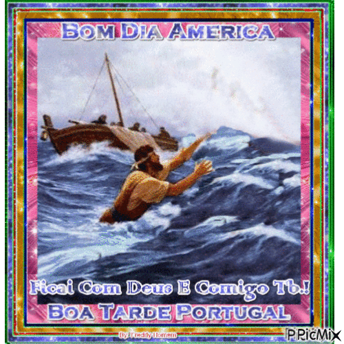 Bom Dia América Boa Tarde Portugal - Bezmaksas animēts GIF