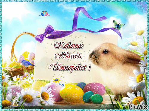Húsvéti üdvözlet - Besplatni animirani GIF