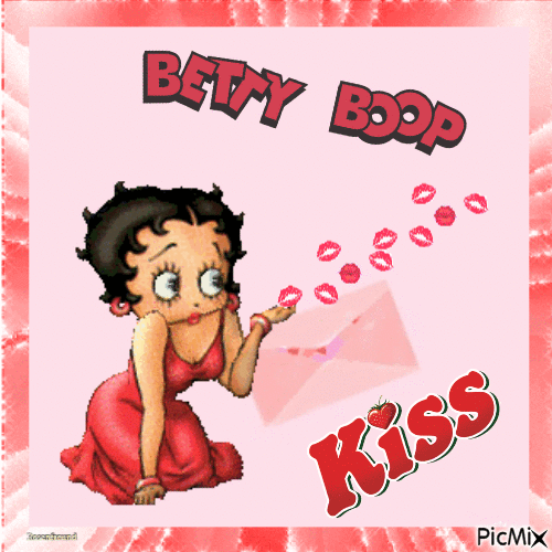Betty Boop - Kuss - Бесплатный анимированный гифка