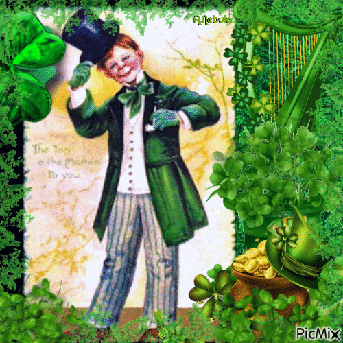 Saint Patrick - Vintage/contest - Ingyenes animált GIF