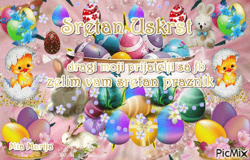Sretan Uskrst - Ingyenes animált GIF