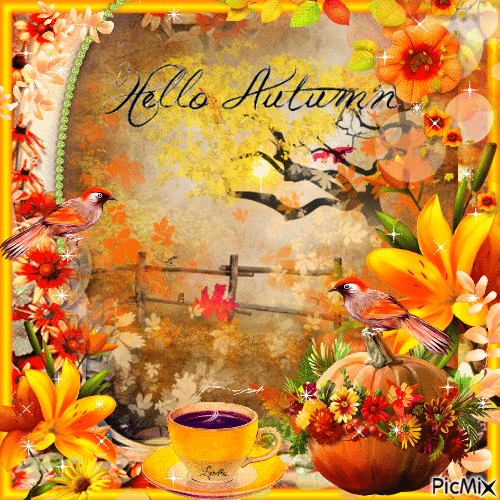 Hello Autumn - Free animated GIF