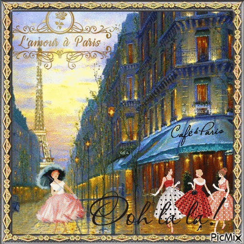 Sunset on the Paris Strip - Бесплатный анимированный гифка