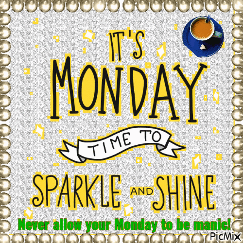 Monday sparkle - Darmowy animowany GIF