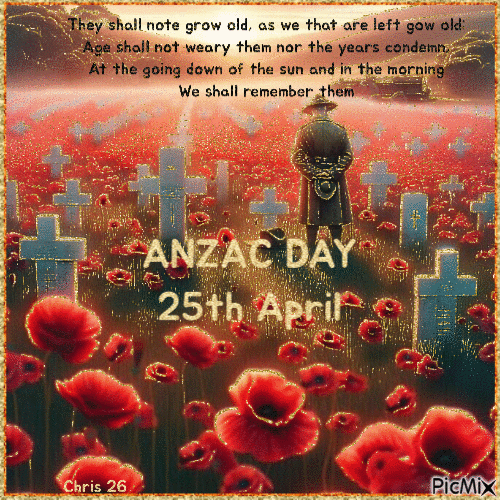 ANZAC DAY 25th April - Free animated GIF