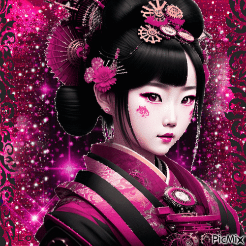Geisha girl - Δωρεάν κινούμενο GIF