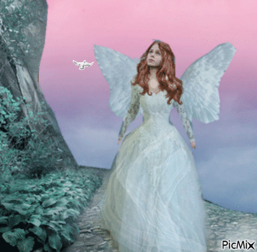 dove lady angel - Darmowy animowany GIF