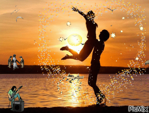 Lãng mạn khi yêu - Darmowy animowany GIF
