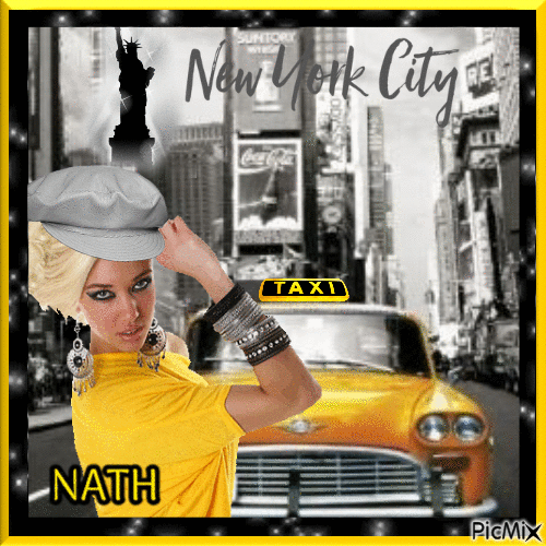 La femme à New York - Besplatni animirani GIF